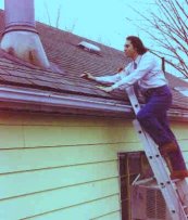 Mark Jones on roof
