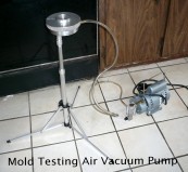 Mold testing air vacuum pump
